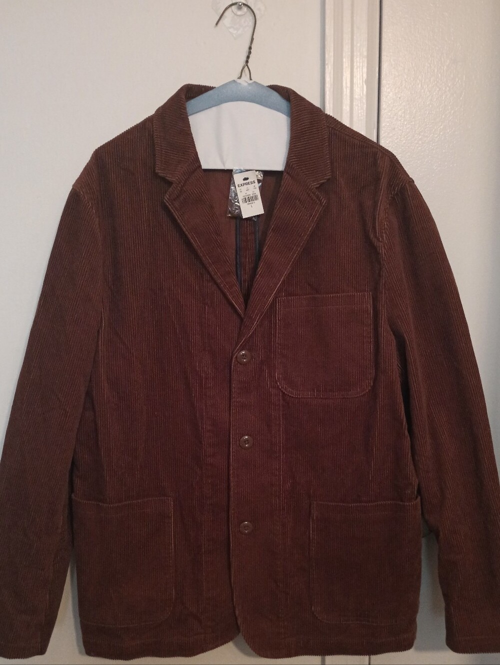 EXPRESS Corduroy Blazer Jacket in Deep Brown